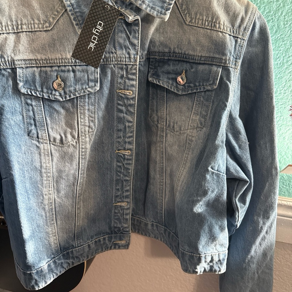 City Chic Light Denim Jacket